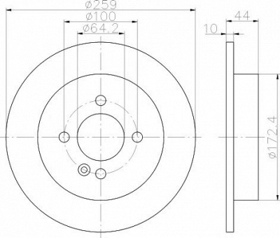 HELLA PAGID 8dd355115261 -  Тормозной диск